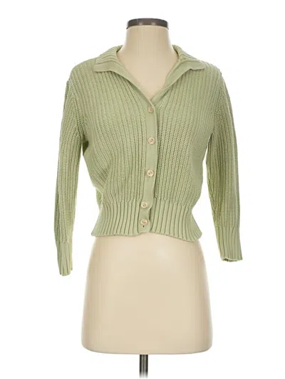 Pre-owned Talbots Cardigan Sweater In Green