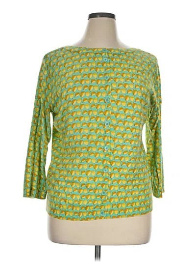 Pre-owned Talbots Cardigan Sweater In Green