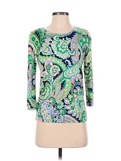 Pre-owned Talbots Cardigan Sweater In Green