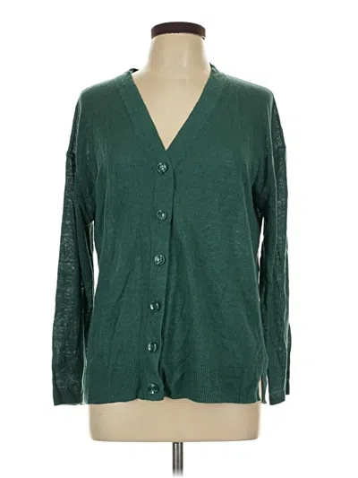 Pre-owned Talbots Cardigan Sweater In Green