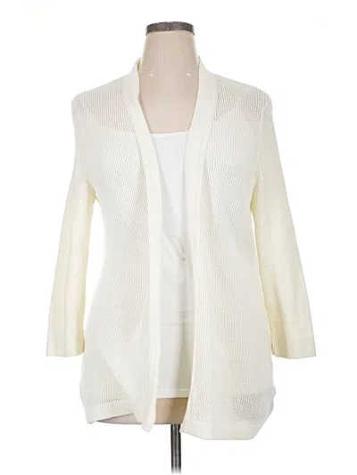 Pre-owned Talbots Cardigan Sweater In Ivory