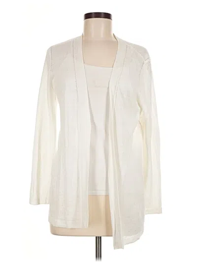 Pre-owned Talbots Cardigan Sweater In Ivory