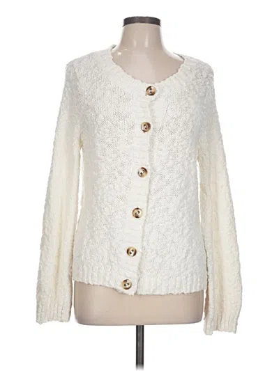Pre-owned Talbots Cardigan Sweater In Ivory