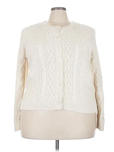 Pre-owned Talbots Cardigan Sweater In Ivory