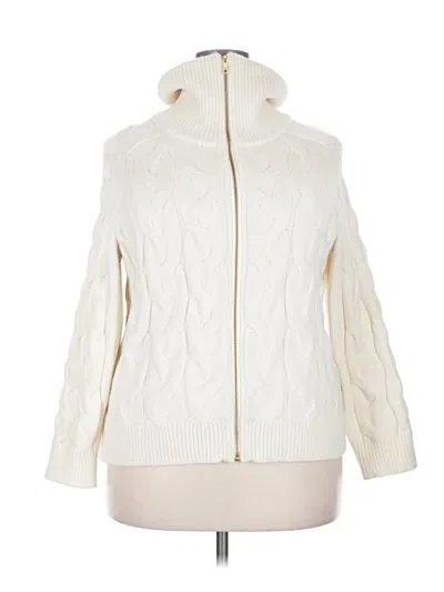 Pre-owned Talbots Cardigan Sweater In Ivory