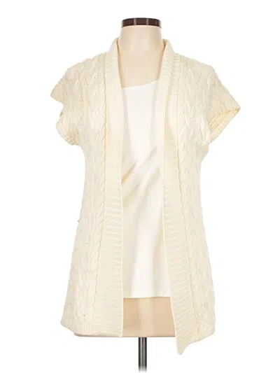 Pre-owned Talbots Cardigan Sweater In Ivory