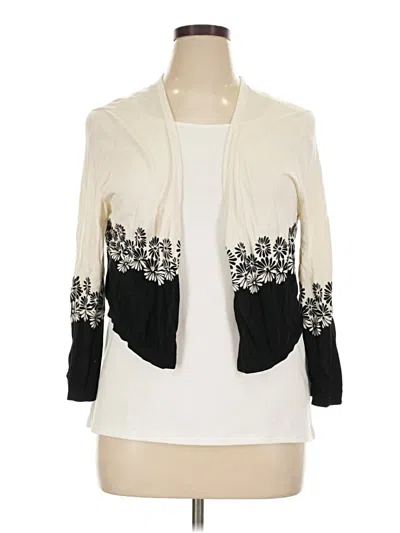 Pre-owned Talbots Cardigan Sweater In Ivory
