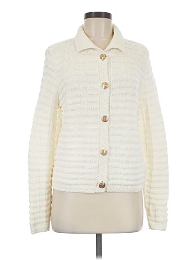 Talbots Cardigan Sweater In White