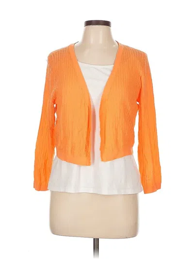 Pre-owned Talbots Cardigan Sweater In Orange