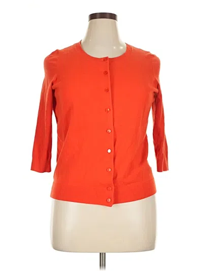 Pre-owned Talbots Cardigan Sweater In Orange