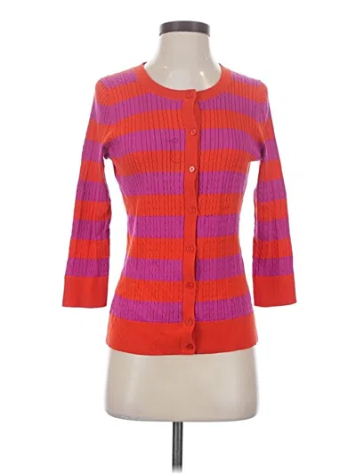 Pre-owned Talbots Cardigan Sweater In Orange