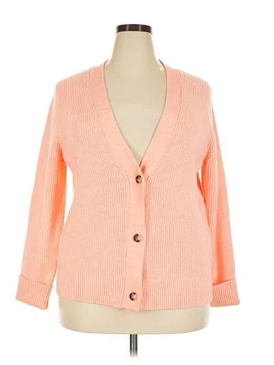 Pre-owned Talbots Cardigan Sweater In Orange