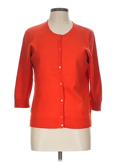 Pre-owned Talbots Cardigan Sweater In Orange
