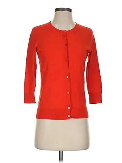 Pre-owned Talbots Cardigan Sweater In Orange