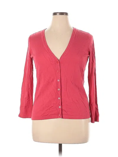 Pre-owned Talbots Cardigan Sweater In Pink
