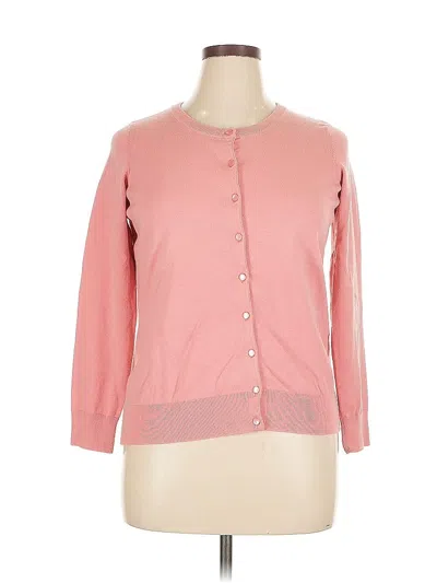 Pre-owned Talbots Cardigan Sweater In Pink