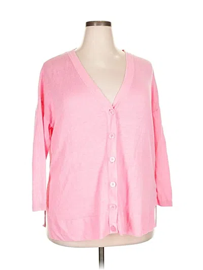 Pre-owned Talbots Cardigan Sweater In Pink