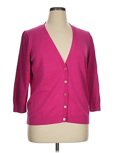 Pre-owned Talbots Cardigan Sweater In Pink