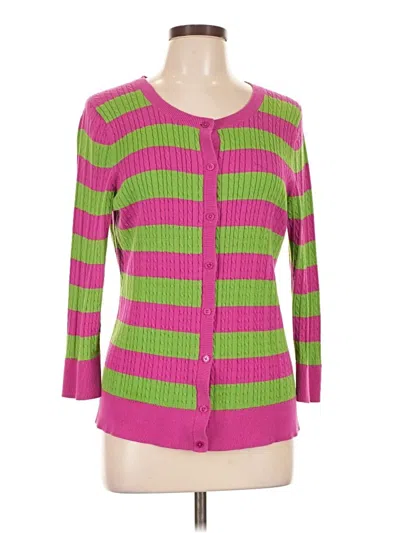 Pre-owned Talbots Cardigan Sweater In Pink