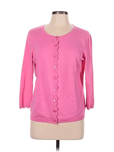 Pre-owned Talbots Cardigan Sweater In Pink