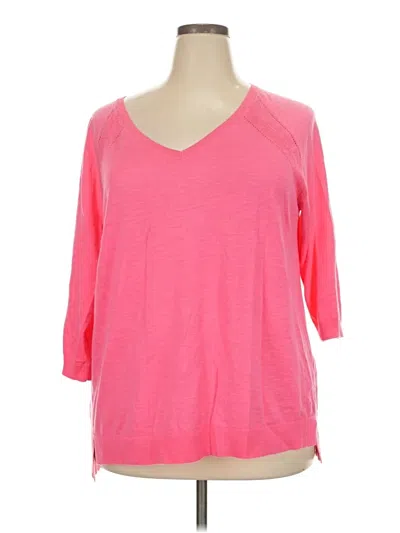 Pre-owned Talbots Cardigan Sweater In Pink