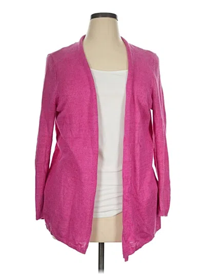 Pre-owned Talbots Cardigan Sweater In Pink