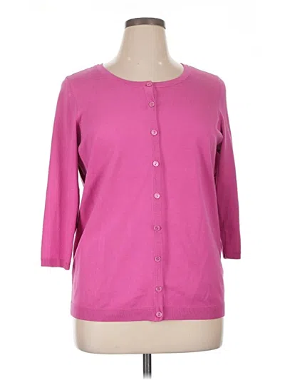 Pre-owned Talbots Cardigan Sweater In Pink