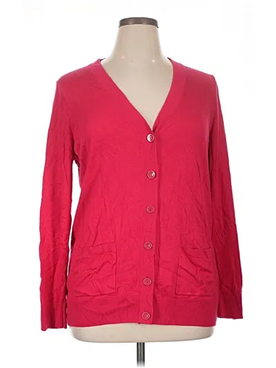 Talbots Cardigan Sweater In Pink