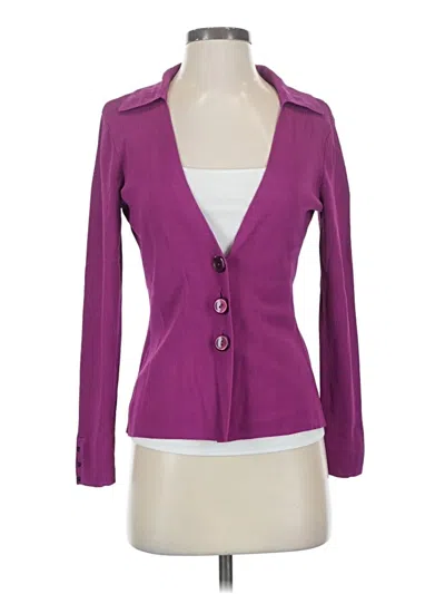 Pre-owned Talbots Cardigan Sweater In Purple