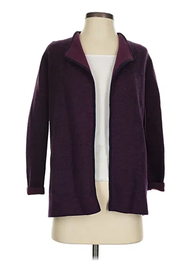 Pre-owned Talbots Cardigan Sweater In Purple