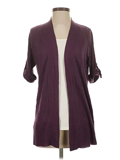 Pre-owned Talbots Cardigan Sweater In Purple