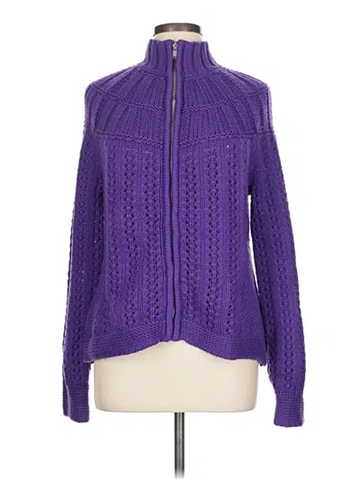 Pre-owned Talbots Cardigan Sweater In Purple