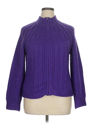 Pre-owned Talbots Cardigan Sweater In Purple