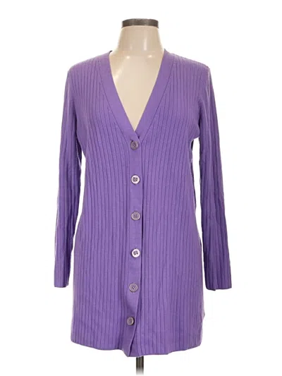 Pre-owned Talbots Cardigan Sweater In Purple