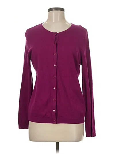 Pre-owned Talbots Cardigan Sweater In Purple