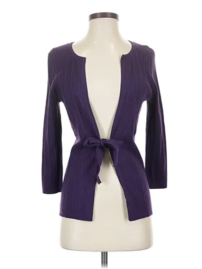 Talbots Cardigan Sweater In Purple