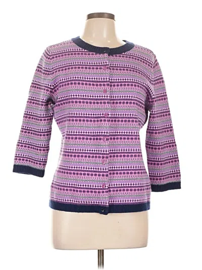 Pre-owned Talbots Cardigan Sweater In Purple