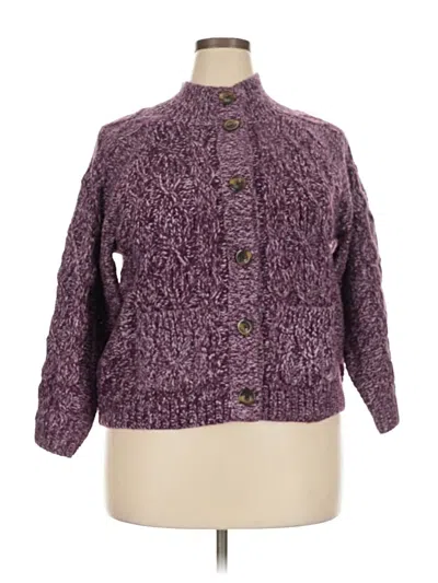 Pre-owned Talbots Cardigan Sweater In Purple