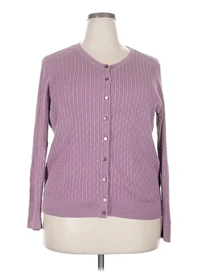 Pre-owned Talbots Cardigan Sweater In Purple
