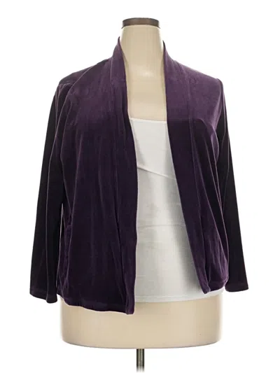 Pre-owned Talbots Cardigan Sweater In Purple