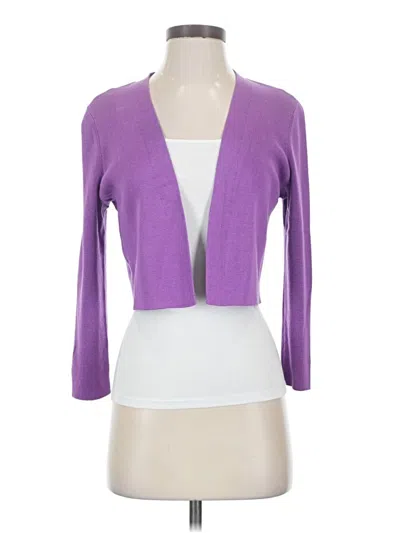 Pre-owned Talbots Cardigan Sweater In Purple