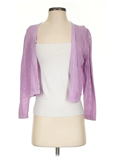 Pre-owned Talbots Cardigan Sweater In Purple