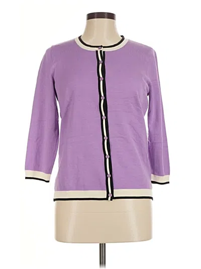 Pre-owned Talbots Cardigan Sweater In Purple
