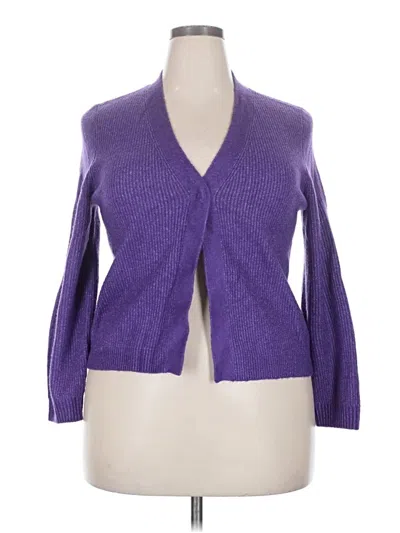 Pre-owned Talbots Cardigan Sweater In Purple