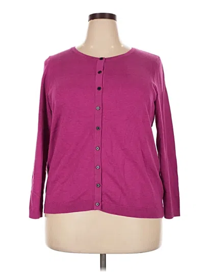 Pre-owned Talbots Cardigan Sweater In Purple