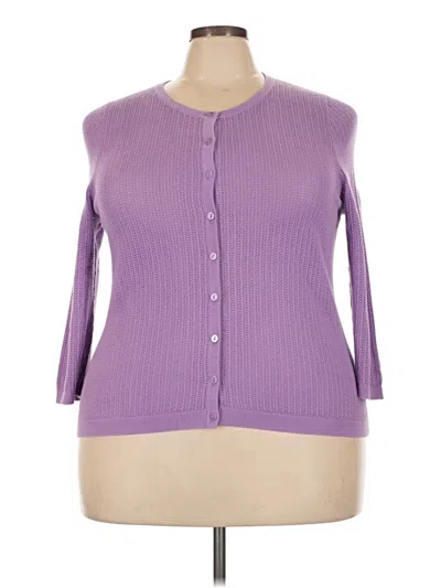 Pre-owned Talbots Cardigan Sweater In Purple