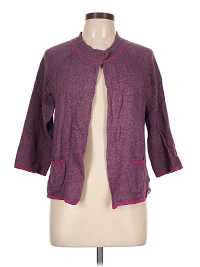Pre-owned Talbots Cardigan Sweater In Purple