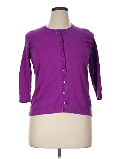 Pre-owned Talbots Cardigan Sweater In Purple