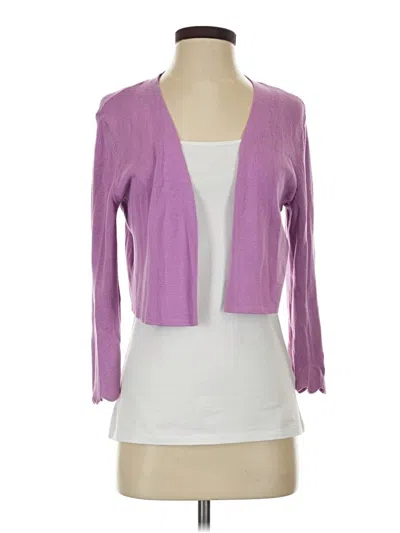 Pre-owned Talbots Cardigan Sweater In Purple