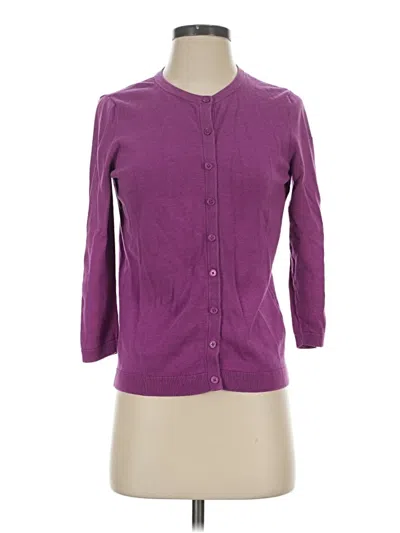Pre-owned Talbots Cardigan Sweater In Purple